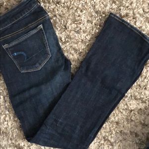 Dark skinny kick jeans